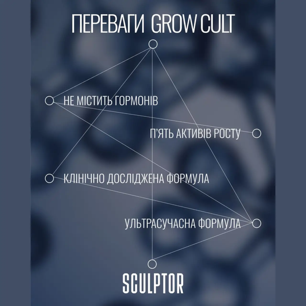 Сироватка для росту вій та брів SCULPTOR GROW CULT, 10 ml z011278 фото
