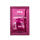Zola Color Lab Step 01 Lifting Pink Gel | Складник №1 для ламінування вій і брів | саше, 1 мл z0209183 фото