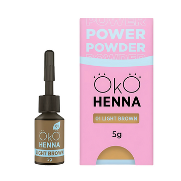 Хна для брів OKO Power Powder | 01 Light brown (світло-коричнева) | 5 г  z011608 фото