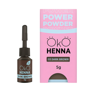 Хна для брів OKO Power Powder | 03 Dark brown (темно-коричнева) | 5 г  z011610 фото