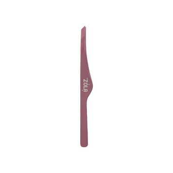 Пінцет ZOLA скошений професійний для брів | LIGHT PINK (світло-рожевий) z0209150 фото