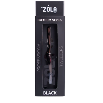 Професійний пінцет для брів ZOLA Зола | Преміум серія | BLACK (Чорний) z0209231 фото