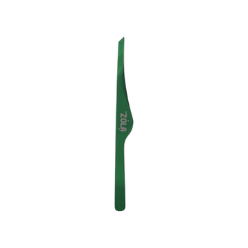 Пінцет ZOLA скошений професійний для брів | GREEN (зелений) z0209149 фото