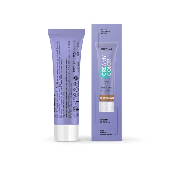 Фарба для брів та вій Joly:Lab Creamy Color | 7.7 Light Brown z021739 фото