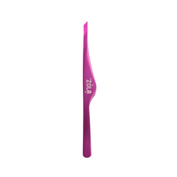 Пінцет ZOLA скошений професійний для брів | PINK (рожевий) z0209151 фото