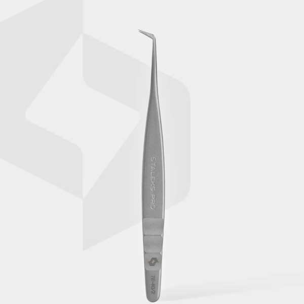 Пінцет професійний для нарощування вій STALEKS PRO EXPERT 40 TYPE 2 | (L-подібний пінцет з кутом 70&deg;) z060131 фото
