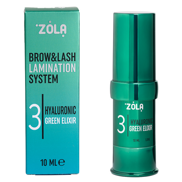 Складник №3 для ламінування вій і брів Zola Color Lab Step 03 Hyaluronic Green Elixir, 10 мл  z0209215 фото