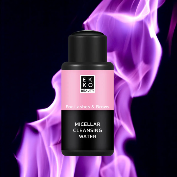 Міцелярна вода для очищення обличчя, брів та вій Ekko Beauty | Micellar Cleansing Water, 50 мл  z021057 фото