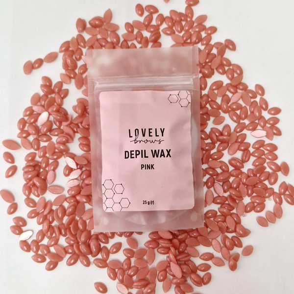 Віск для депіляції брів і обличчя Lovely Brows, 25 г | Рожеві гранули z021080 фото