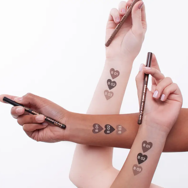 Олівець для брів пудровий ELAN Brow Liner PRO B 02 / dark brown z010451 фото